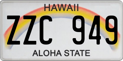 HI license plate ZZC949