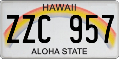 HI license plate ZZC957