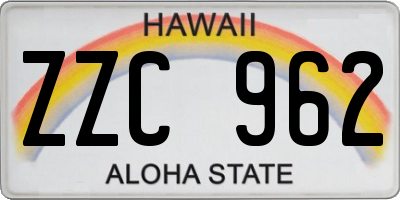 HI license plate ZZC962