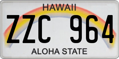 HI license plate ZZC964