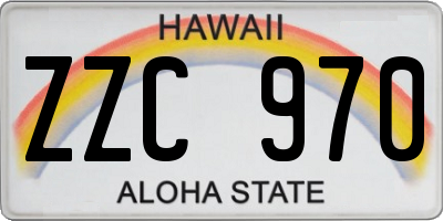 HI license plate ZZC970