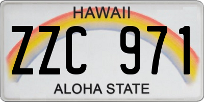 HI license plate ZZC971