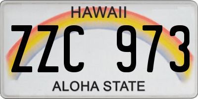 HI license plate ZZC973