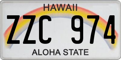 HI license plate ZZC974