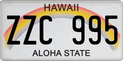 HI license plate ZZC995