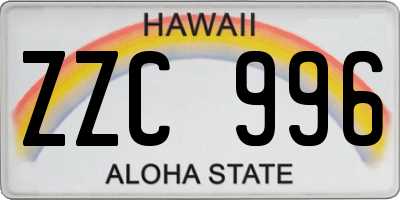 HI license plate ZZC996