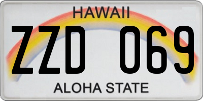 HI license plate ZZD069