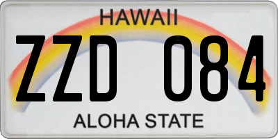 HI license plate ZZD084