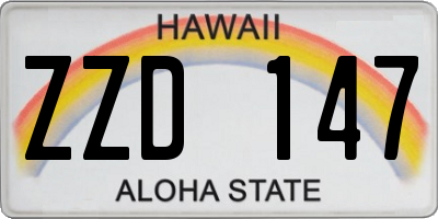 HI license plate ZZD147