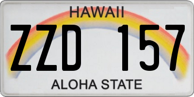 HI license plate ZZD157