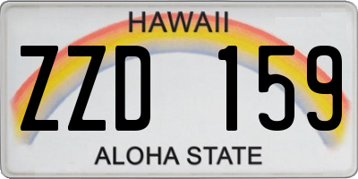 HI license plate ZZD159