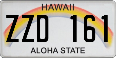 HI license plate ZZD161