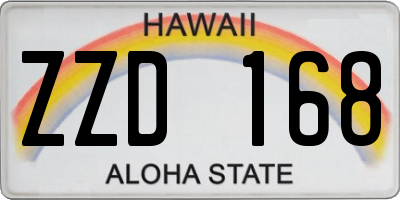 HI license plate ZZD168