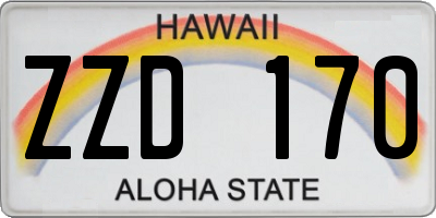 HI license plate ZZD170