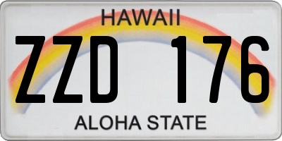 HI license plate ZZD176