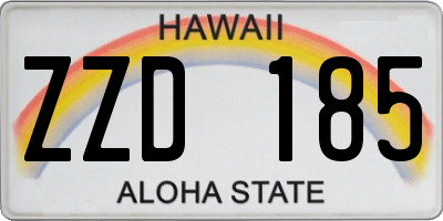 HI license plate ZZD185
