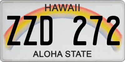 HI license plate ZZD272