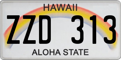 HI license plate ZZD313