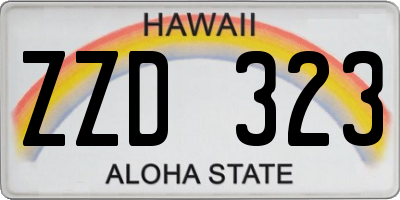 HI license plate ZZD323