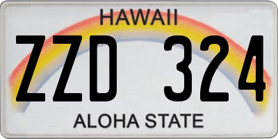 HI license plate ZZD324