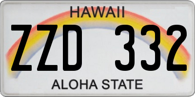 HI license plate ZZD332