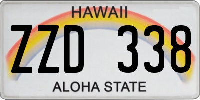 HI license plate ZZD338
