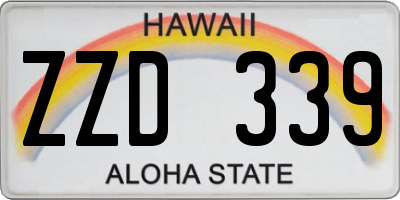 HI license plate ZZD339