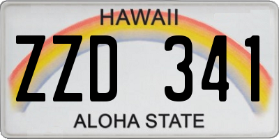 HI license plate ZZD341