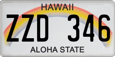 HI license plate ZZD346