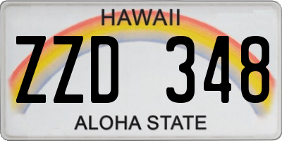 HI license plate ZZD348