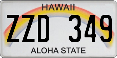 HI license plate ZZD349