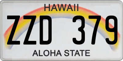 HI license plate ZZD379