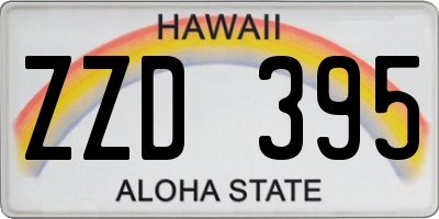 HI license plate ZZD395