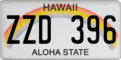 HI license plate ZZD396