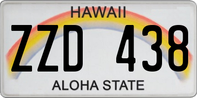 HI license plate ZZD438
