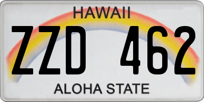 HI license plate ZZD462