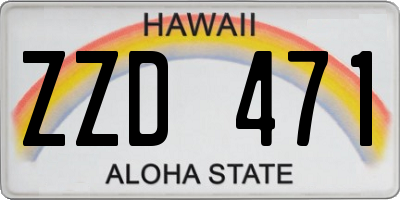HI license plate ZZD471