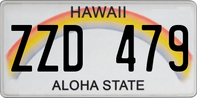 HI license plate ZZD479