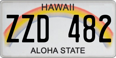 HI license plate ZZD482