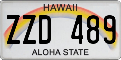 HI license plate ZZD489
