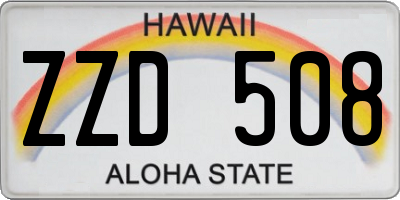 HI license plate ZZD508