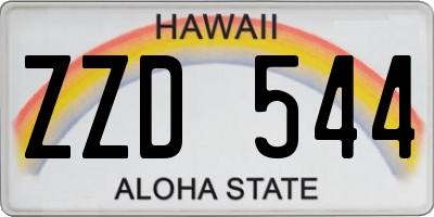 HI license plate ZZD544