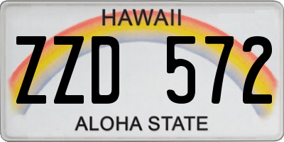 HI license plate ZZD572