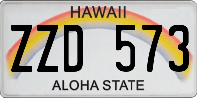 HI license plate ZZD573