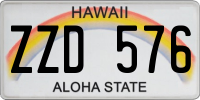 HI license plate ZZD576