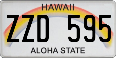 HI license plate ZZD595