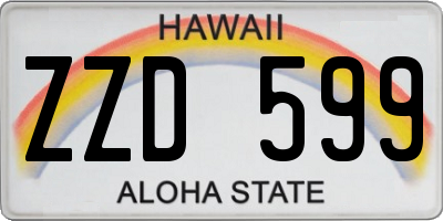 HI license plate ZZD599
