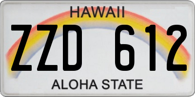 HI license plate ZZD612