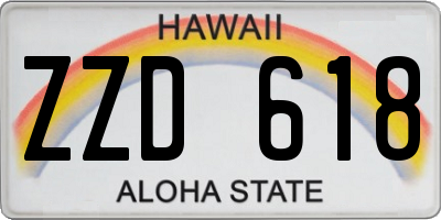 HI license plate ZZD618