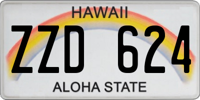 HI license plate ZZD624